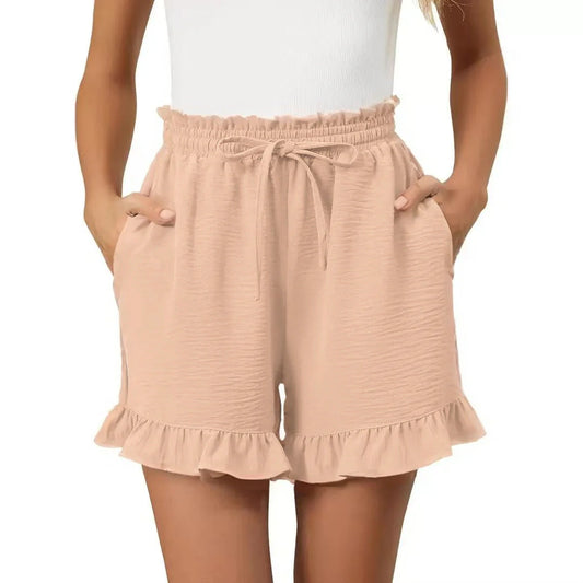Paityn Shorts | Ruffle Hem Cotton Shorts