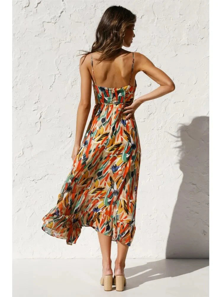 Paloma Dress | V Neck Spaghetti Strap Summer Dress