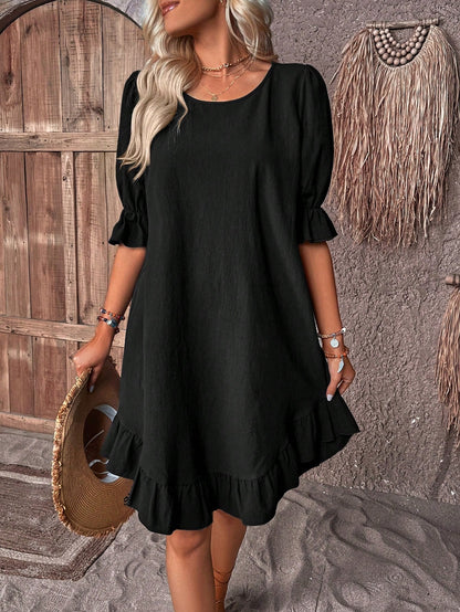 Paola Dress | Half Sleeve Summer A-Line Dress