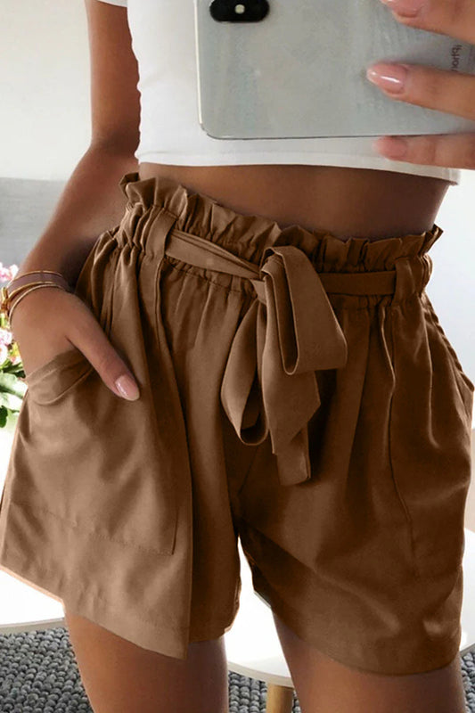 Patsy Shorts | Casual Plain Shorts with Belt