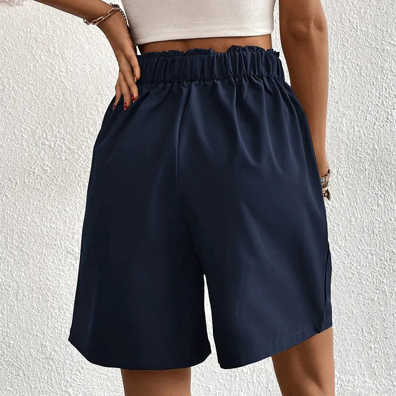 Pearl Shorts | High-Waisted Pleated Shorts
