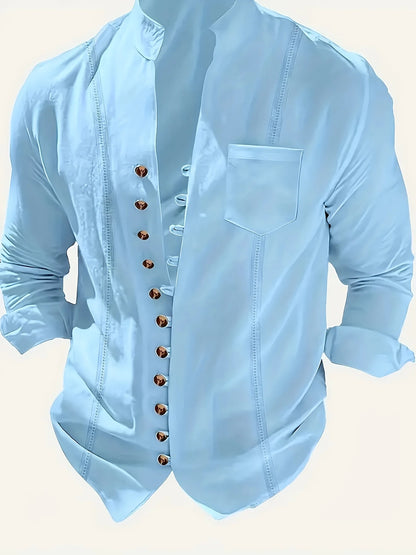 Peter Men’s Beachwear Set | Button-Up Shirt & Trousers