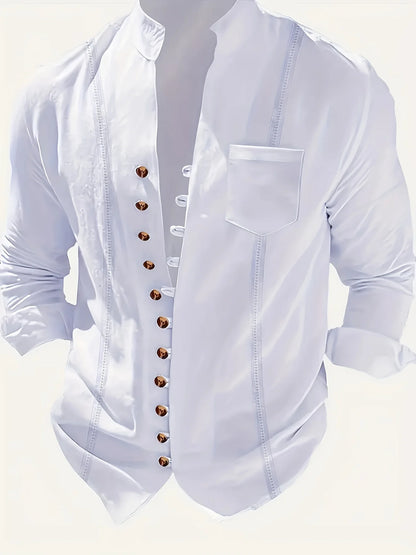 Peter Men’s Beachwear Set | Button-Up Shirt & Trousers