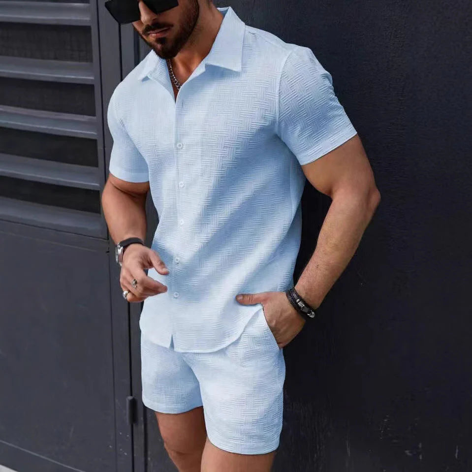 Phillip Co-ord Set | Slim Button-Down Shirt & Shorts