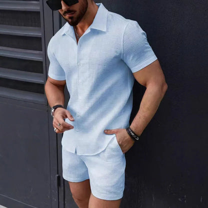 Phillip Co-ord Set | Slim Button-Down Shirt & Shorts