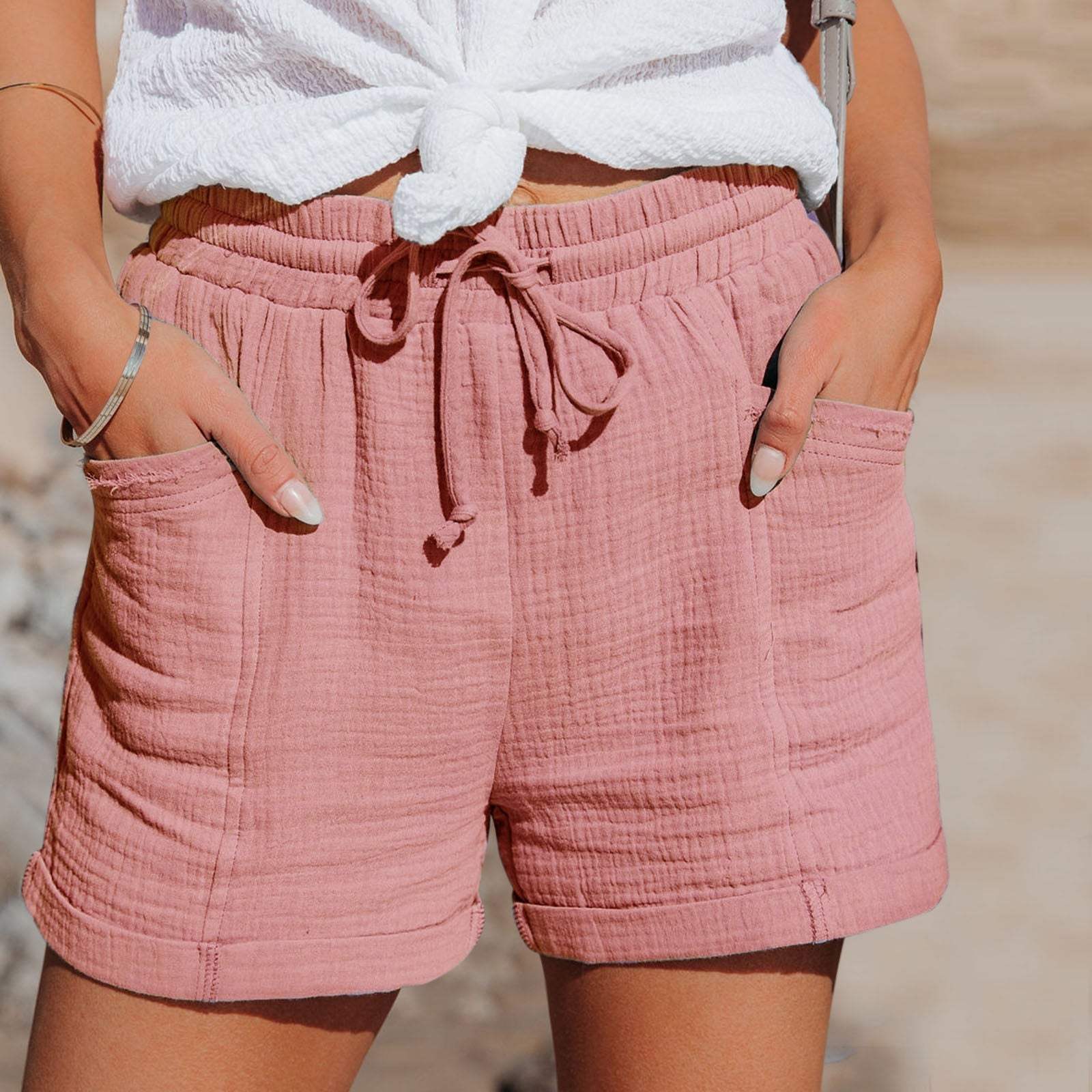 Philomena Shorts | Elastic Waist Casual Shorts