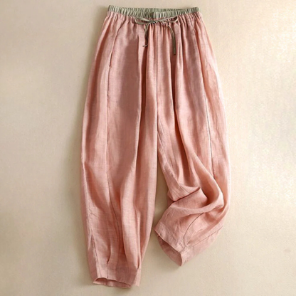 Isla Relaxed Fit Trousers | Elastic Waist Side Pockets Trousers