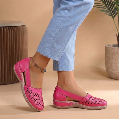 Marina Orthopedic Cut-Out Loafers | Breathable Comfort Walking Flats