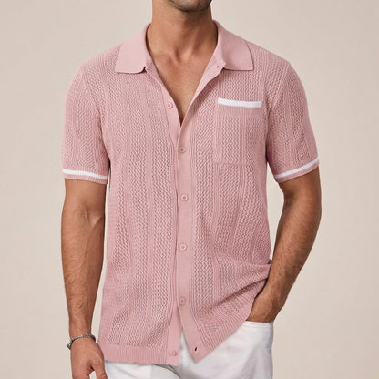 Freddie Relaxed Knit Polo Shirt | Striped Button Front Shirt