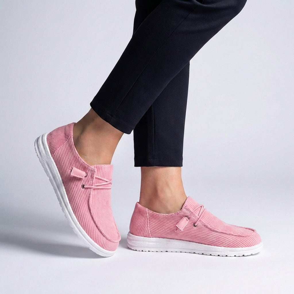 Isla Low-Cut Slip-On Shoes | Ribbed Lace Detail Slip-On Shoes