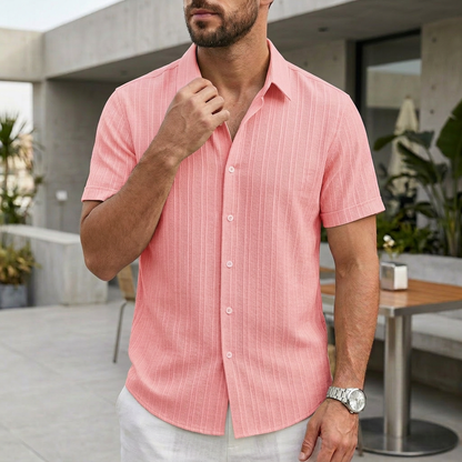 Oscar Relaxed Fit Button-Up Shirt | Collared Short Sleeve Shirt