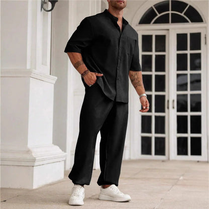 Piolo Co-ord Set | Short Sleeve Shirt & Trousers