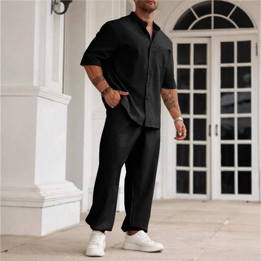 Piolo Co-ord Set | Short Sleeve Shirt & Trousers