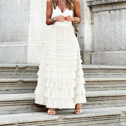 Pixie Skirt | Elegant Pleated Mesh Midi Skirt