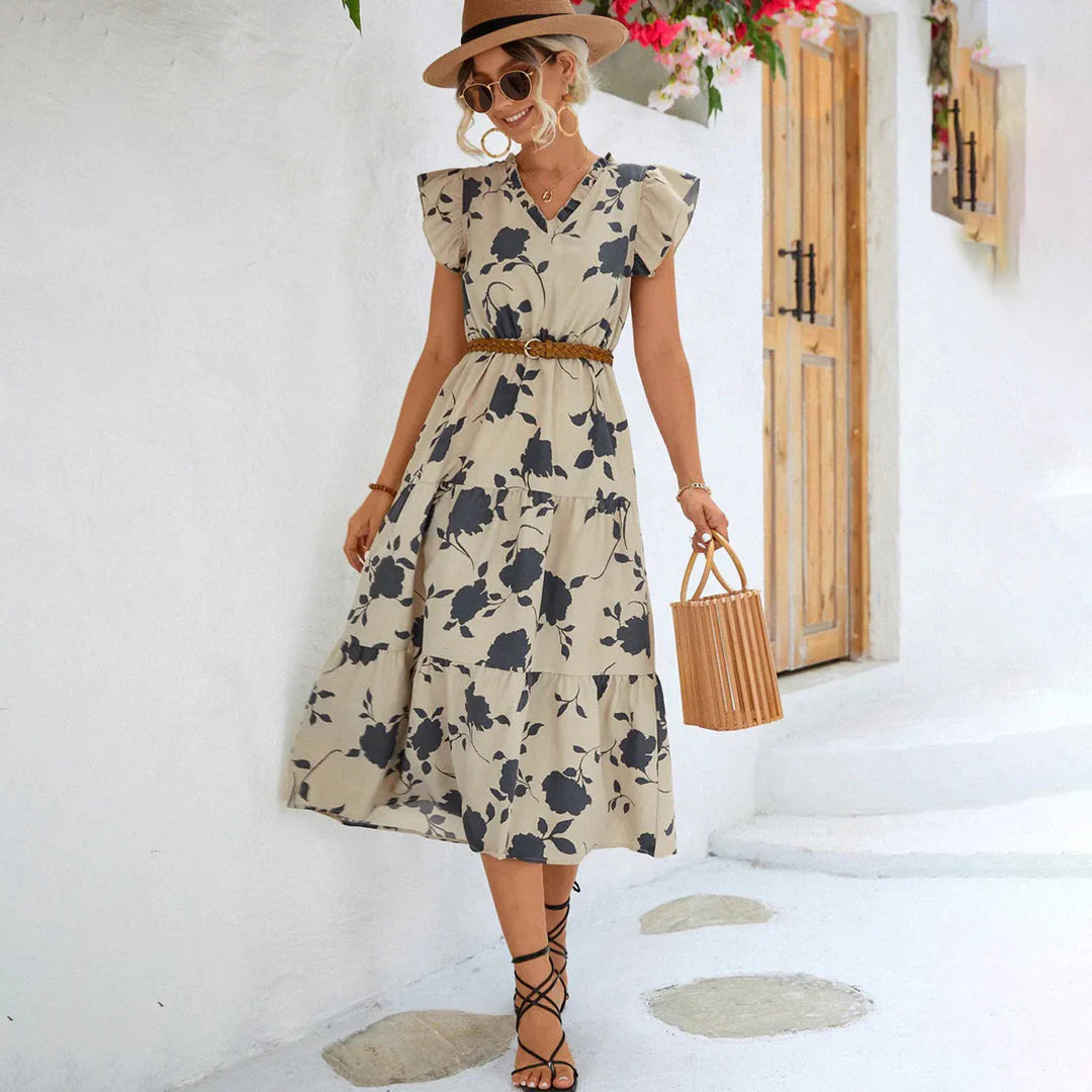 Poppy Dress | Floral Summer Midi Dress