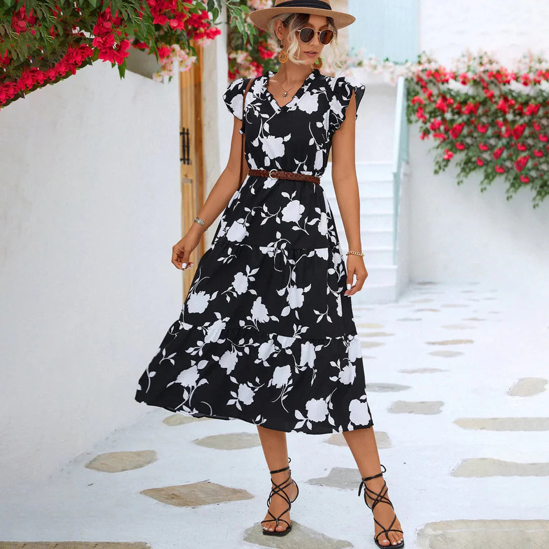 Poppy Dress | Floral Summer Midi Dress