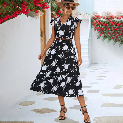 Poppy Dress | Floral Summer Midi Dress