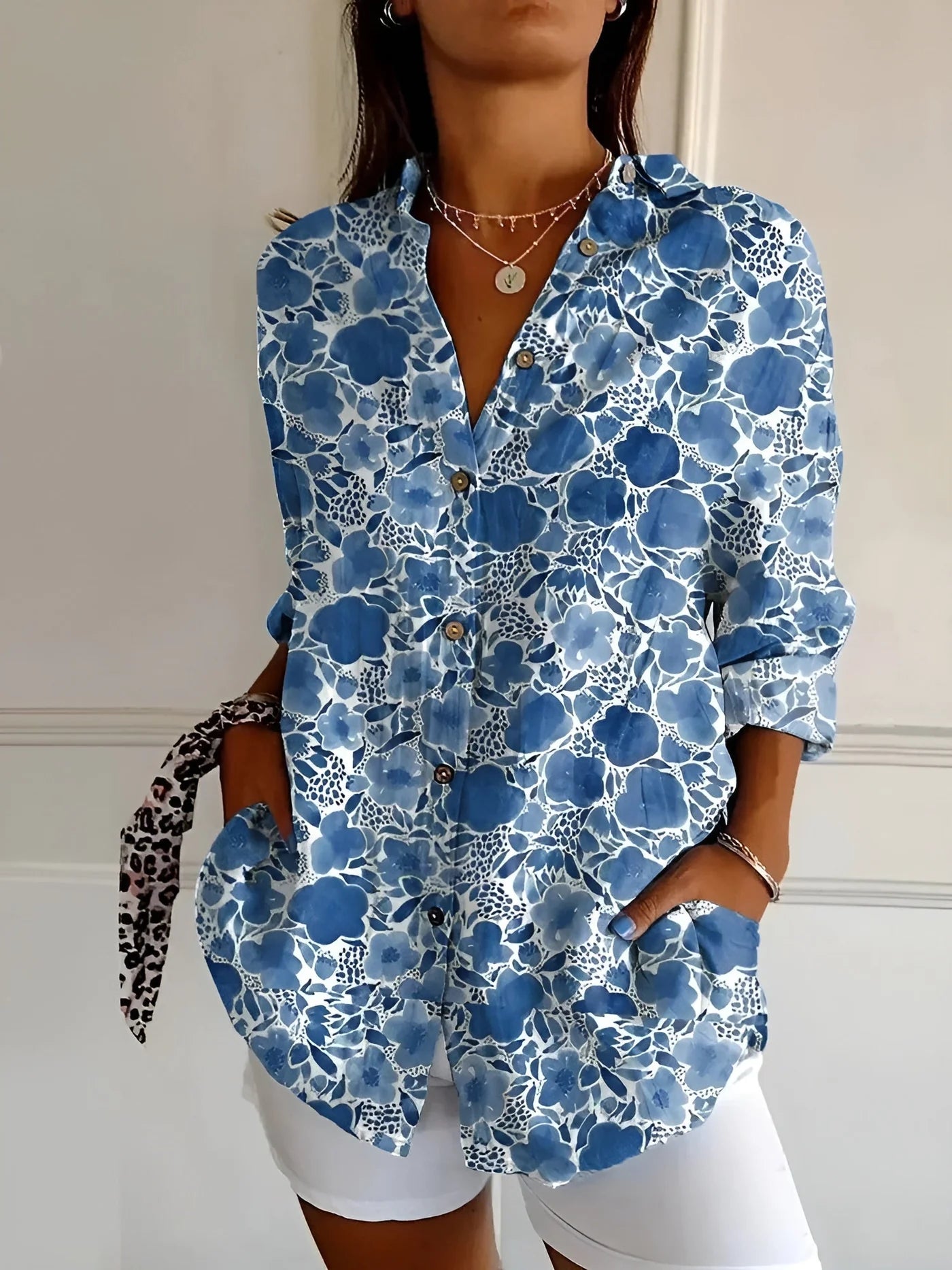 Precious Top | Floral Breeze Button-Up Shirt