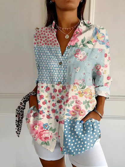 Precious Top | Floral Breeze Button-Up Shirt