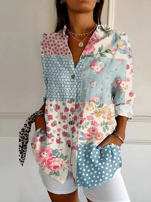 Precious Top | Floral Breeze Button-Up Shirt