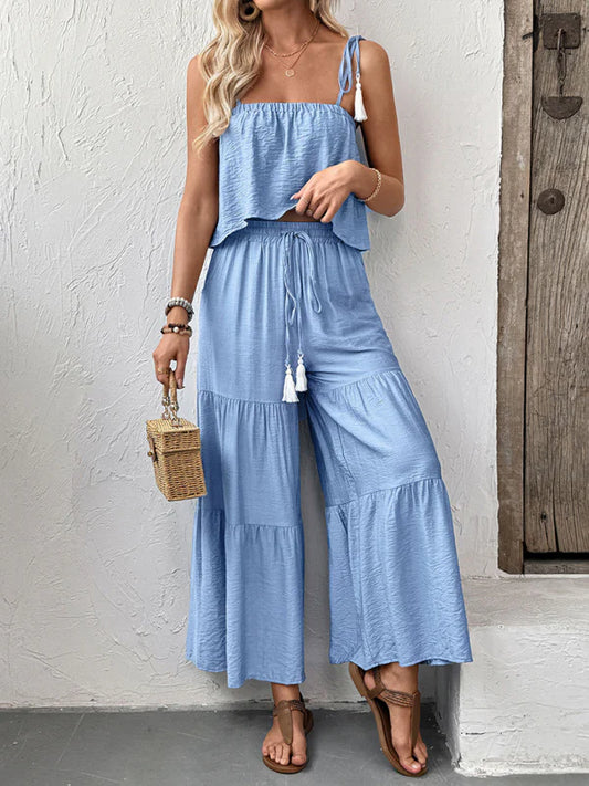 Qailana Set | Summer Co-Ord Set with Tassel Detail
