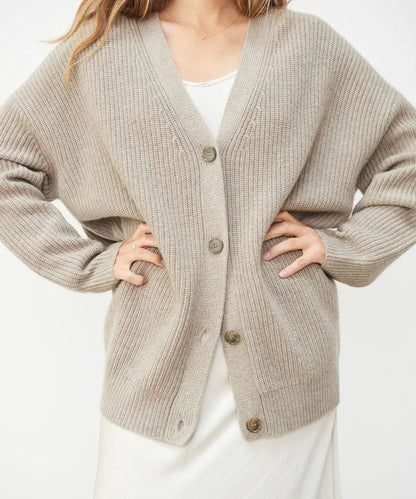 Qamira Cardigan | Women's Autumn V-Neck Button-Up Knit Cardigan