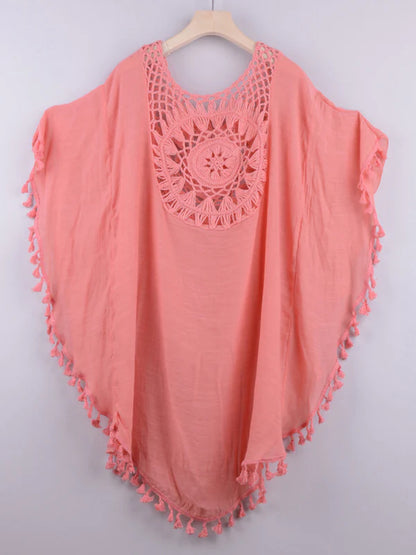 Qarina Cover Up | Delicate Floral Design Beach Dress