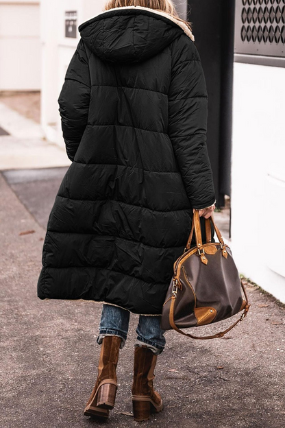 Qorina Coat | Women's Winter Reversible Long Coat