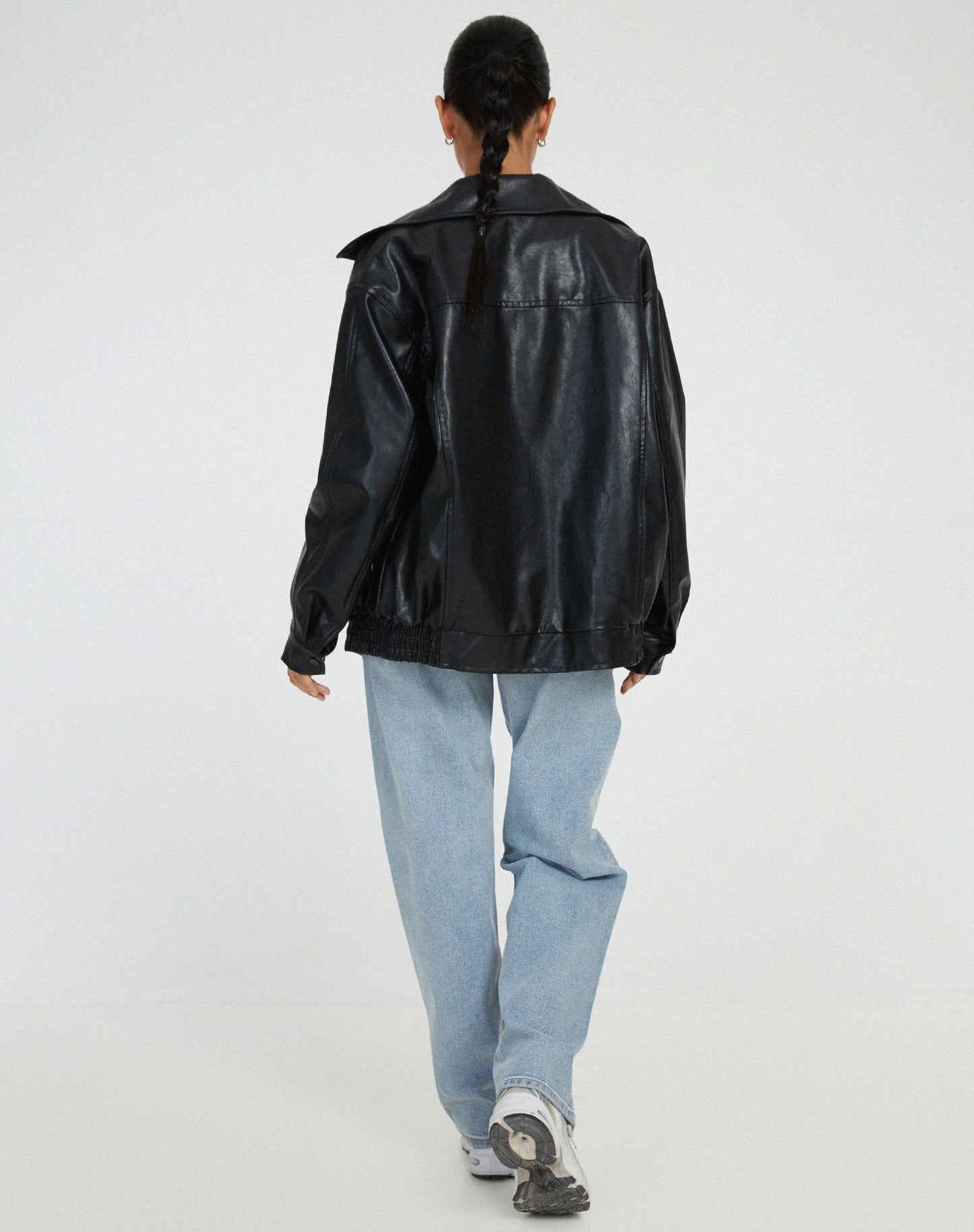 Queenilyn Jacket | Women's Autumn Oversized PU Leather Jacket