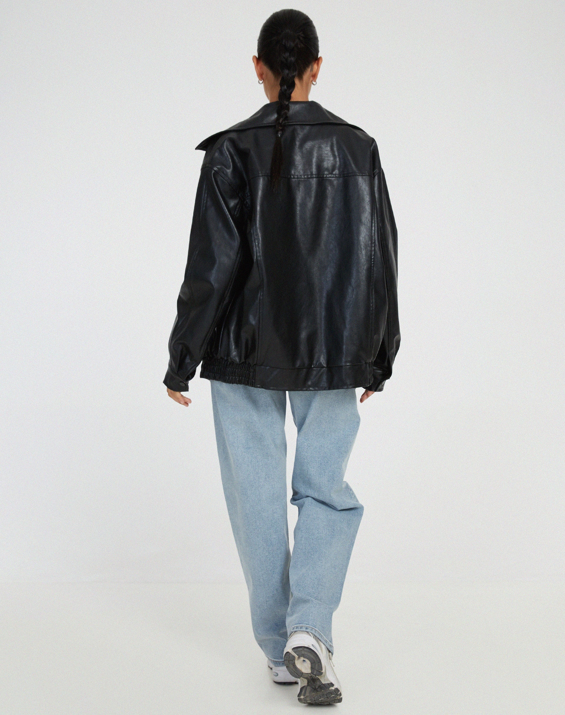 Queenilyn Jacket | Women's Autumn Oversized PU Leather Jacket