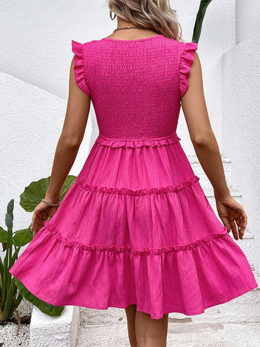 Quentessa Dress | Sleeveless Layered Textured Dress