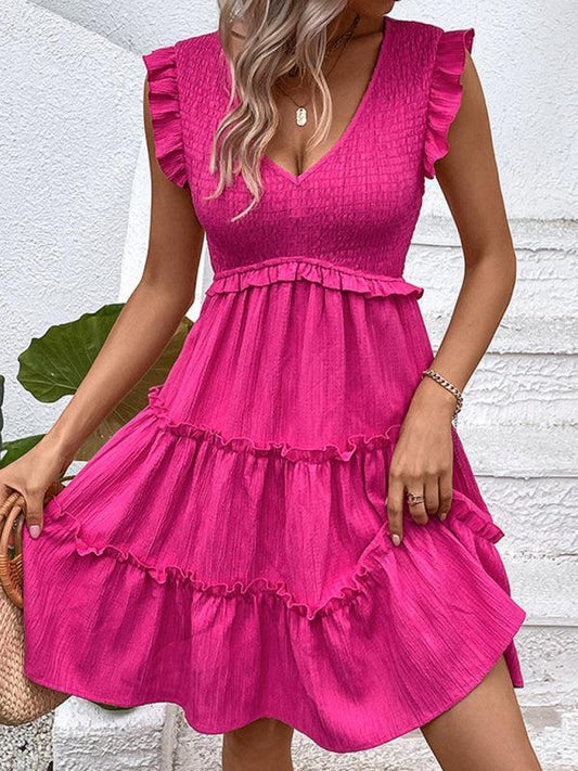 Quentessa Dress | Sleeveless Layered Textured Dress