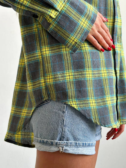 Quinetta Shirt | Women's Autumn Checkered Flannel Shirt