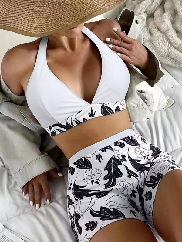 Quinette Bikini Set | Halter Top & High-Waist Shorts