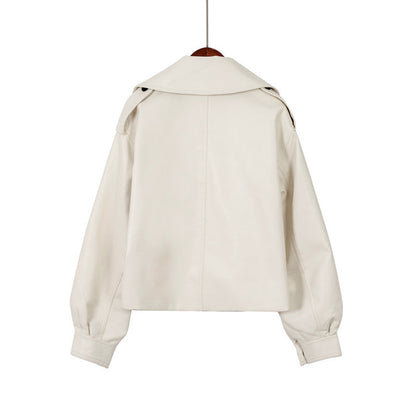 Quiniva Jacket | Women's Autumn Faux Leather Cropped Jacket