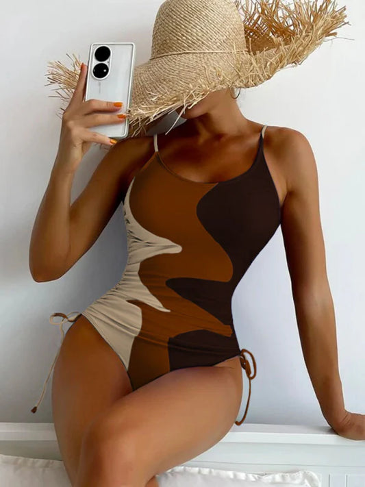 Quivana Swimsuit | Multi-Tone One-Piece with Side Ties