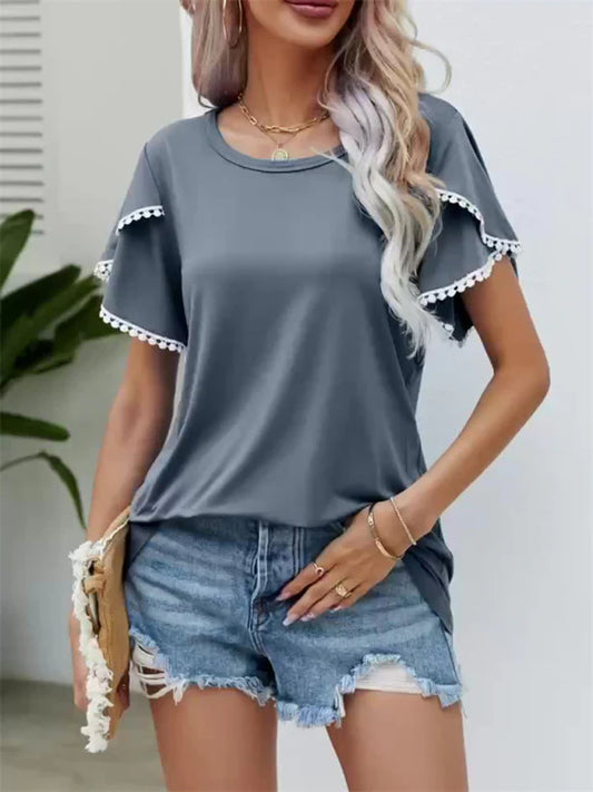 Quorina T-Shirt | Tulip Sleeve Loose Fit T-Shirt
