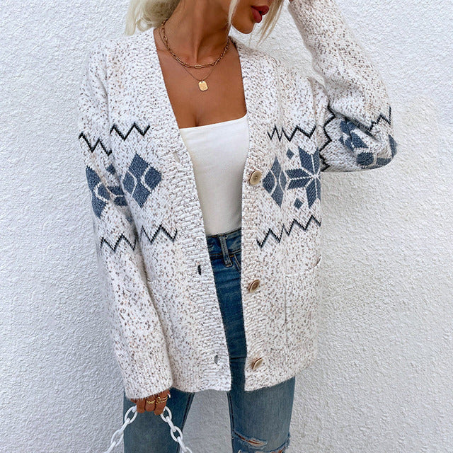 Rebecca Cardigan | Women's Autumn Knitted Button Cardigan