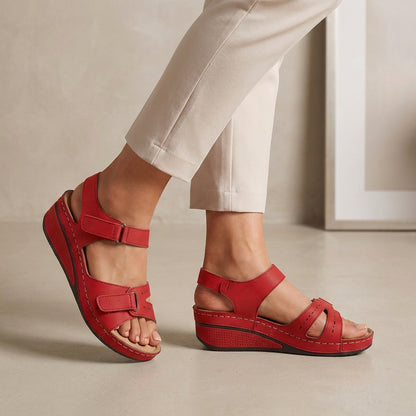 Isla Orthopedic Ankle-Strap Sandals | Comfort Fit Wedge Sandals