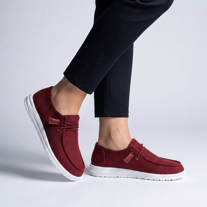 Isla Low-Cut Slip-On Shoes | Ribbed Lace Detail Slip-On Shoes