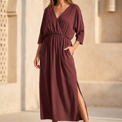 Isla Maxi Dress | V-Neck Wrap Front Dress