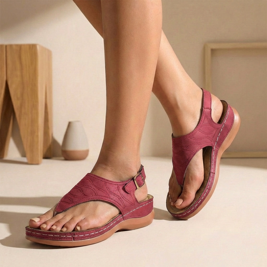 Serena Orthopedic Toe-Loop Sandals | Adjustable Comfort Summer Walking Sandals