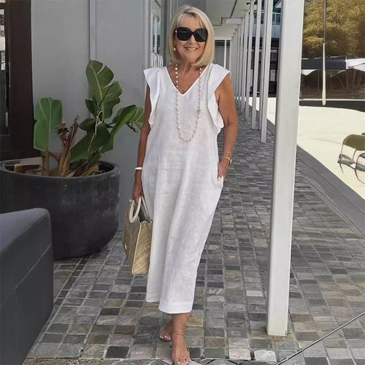 Rita Casual Summer Dress | Cotton Linen Blend