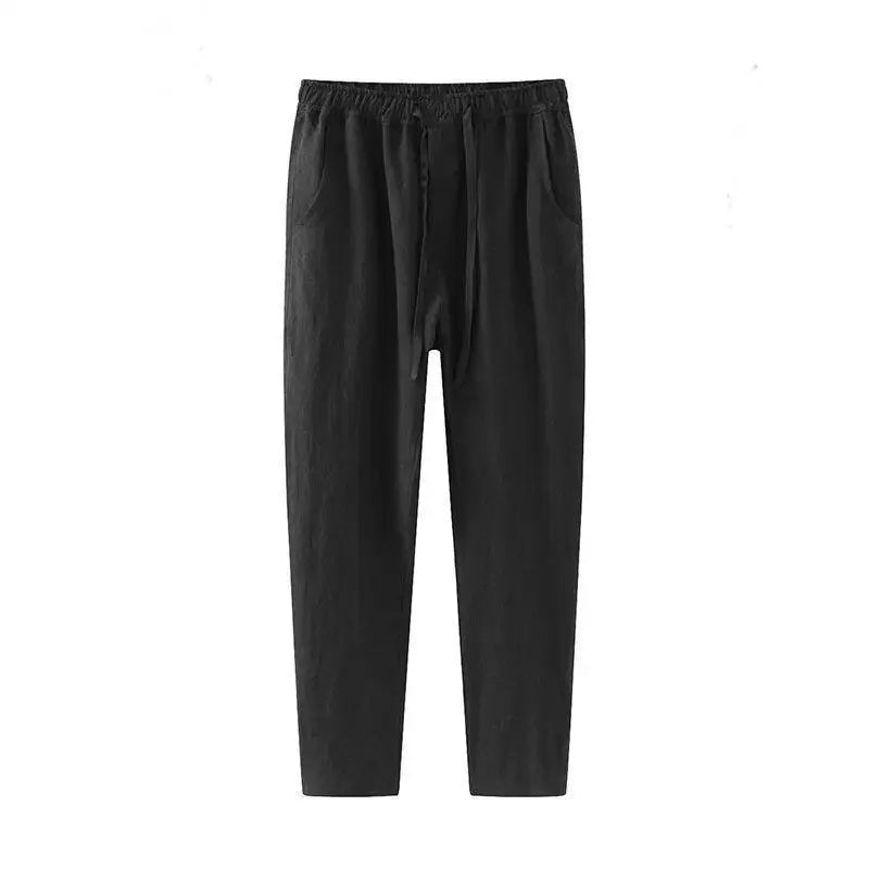 Roel Trousers | Men's Linen Trousers with Drawstring Waist