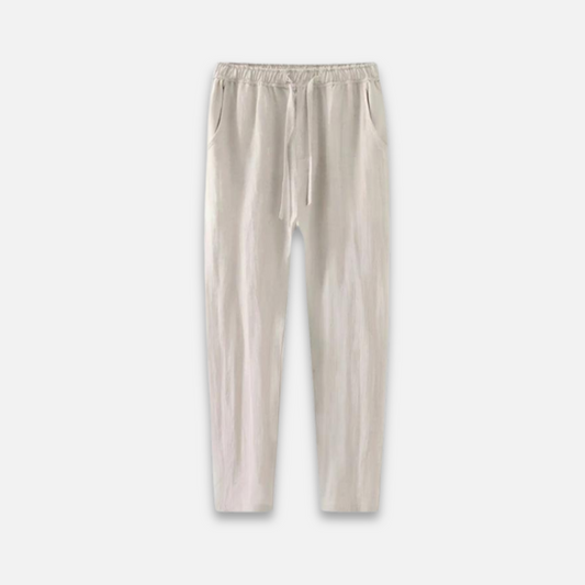 Roel Trousers | Men's Linen Trousers with Drawstring Waist