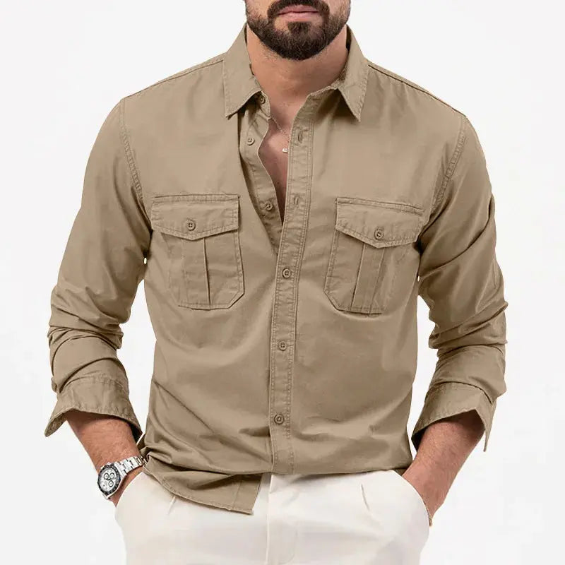 Ron Shirt | Men’s Casual Long Sleeve Button-Up Shirt Stylish & Versatile