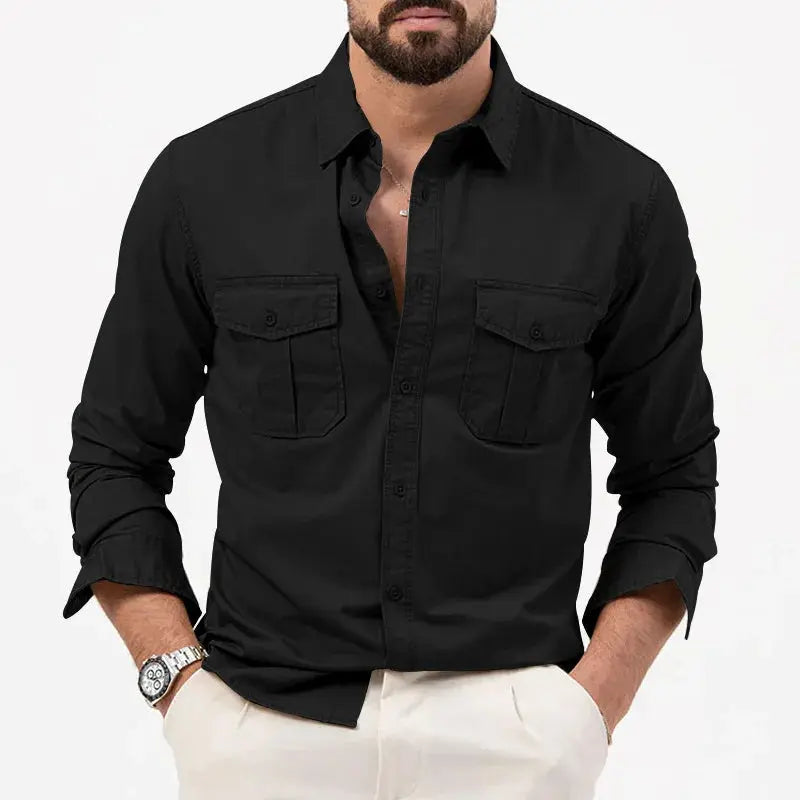 Ron Shirt | Men’s Casual Long Sleeve Button-Up Shirt Stylish & Versatile
