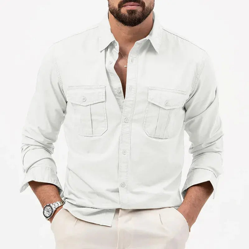 Ron Shirt | Men’s Casual Long Sleeve Button-Up Shirt Stylish & Versatile