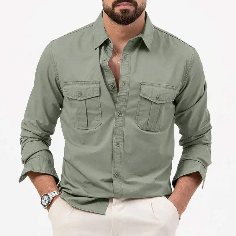 Ron Shirt | Men’s Casual Long Sleeve Button-Up Shirt Stylish & Versatile