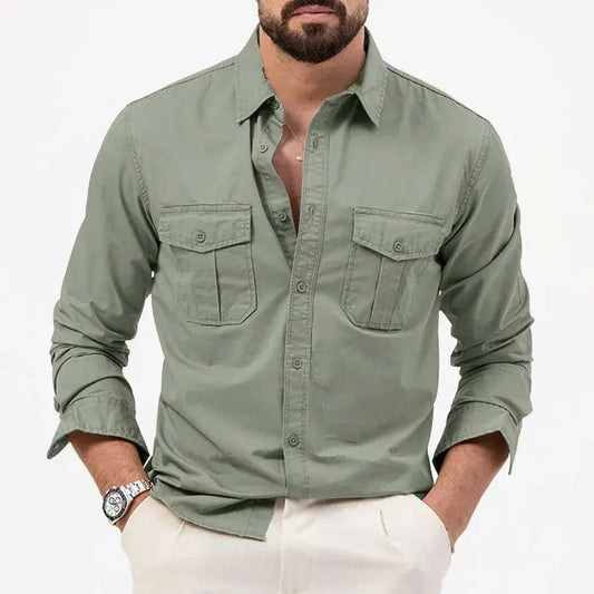 Ron Shirt | Men’s Casual Long Sleeve Button-Up Shirt Stylish & Versatile